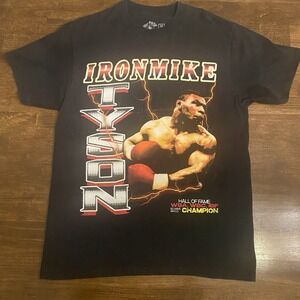Mike Tyson Iron Mike Boxing Champion Graphic T Shirt Black Size M